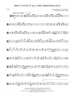 page one of Don't Save It All For Christmas Day (Viola Solo)