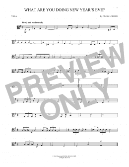 page one of What Are You Doing New Year's Eve? (Viola Solo)