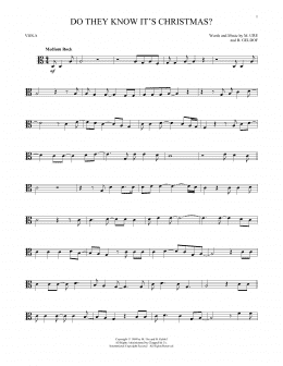 page one of Do They Know It's Christmas? (Feed The World) (Viola Solo)