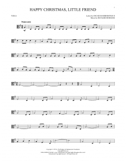 page one of Happy Christmas, Little Friend (Viola Solo)