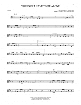 page one of You Don't Have To Be Alone (Viola Solo)