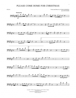 page one of Please Come Home For Christmas (Cello Solo)