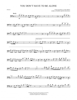 page one of You Don't Have To Be Alone (Cello Solo)