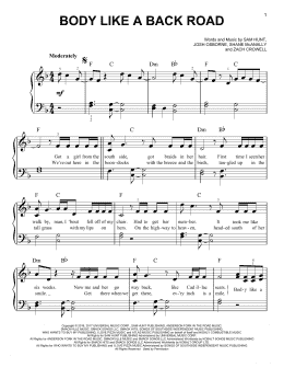 page one of Body Like A Back Road (Easy Piano)