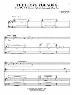 page one of The I Love You Song (Piano & Vocal)
