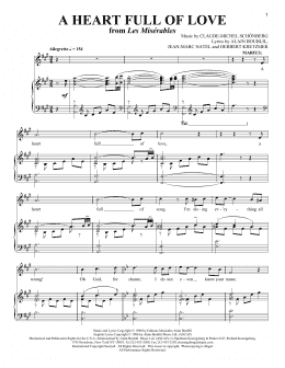 page one of A Heart Full Of Love (Piano & Vocal)