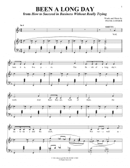 page one of Been A Long Day (Piano & Vocal)