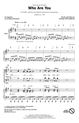 page one of Who Are You (arr. Alan Billingsley) (SATB Choir)
