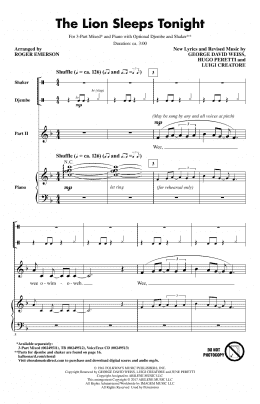 page one of The Lion Sleeps Tonight (3-Part Mixed Choir)