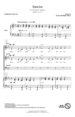 page one of Sanctus (3-Part Mixed Choir)