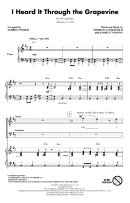 page one of I Heard It Through The Grapevine (TB Choir)