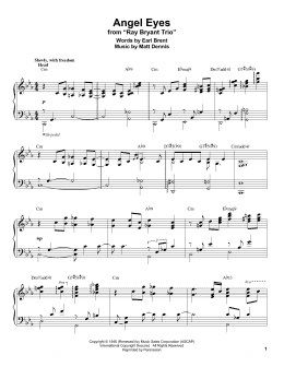 page one of Angel Eyes (Piano Transcription)