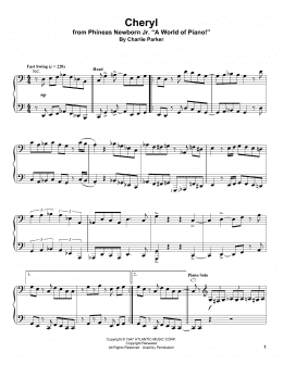 page one of Cheryl (Piano Transcription)