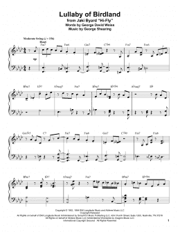 page one of Lullaby Of Birdland (Piano Transcription)