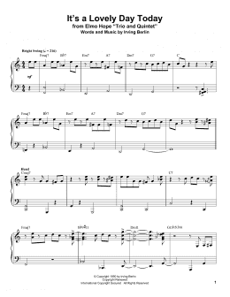 page one of It's A Lovely Day Today (Piano Transcription)