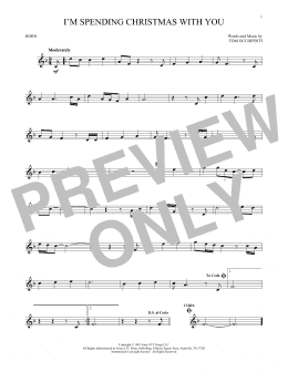 page one of I'm Spending Christmas With You (French Horn Solo)