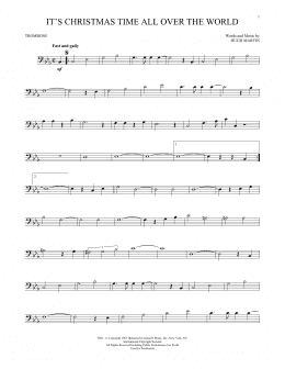 page one of It's Christmas Time All Over The World (Trombone Solo)
