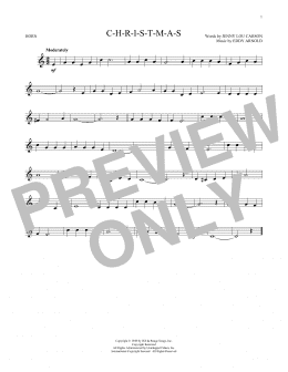 page one of C-H-R-I-S-T-M-A-S (French Horn Solo)