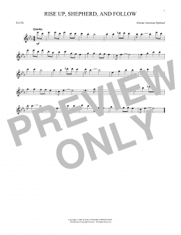 page one of Rise Up, Shepherd, And Follow (Flute Solo)