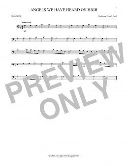 page one of Angels We Have Heard On High (Trombone Solo)