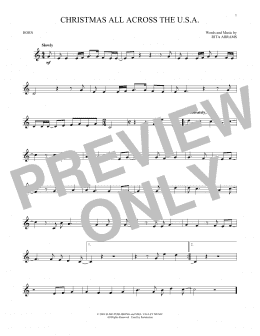 page one of Christmas All Across The U.S.A. (French Horn Solo)
