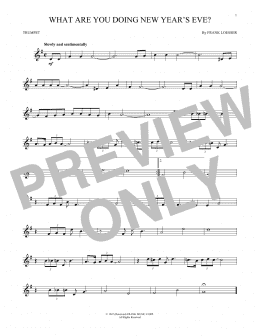 page one of What Are You Doing New Year's Eve? (Trumpet Solo)