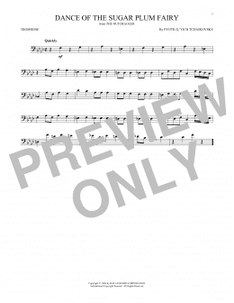 page one of Dance Of The Sugar Plum Fairy, Op. 71a (Trombone Solo)