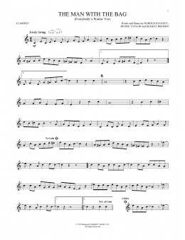 page one of (Everybody's Waitin' For) The Man With The Bag (Clarinet Solo)