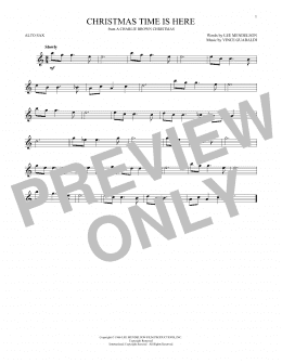 page one of Christmas Time Is Here (Alto Sax Solo)