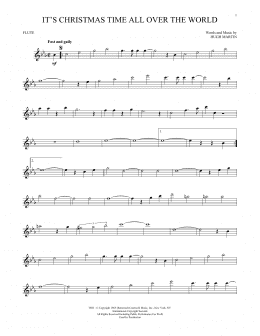 page one of It's Christmas Time All Over The World (Flute Solo)