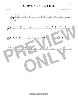 page one of O Come, All Ye Faithful (Flute Solo)