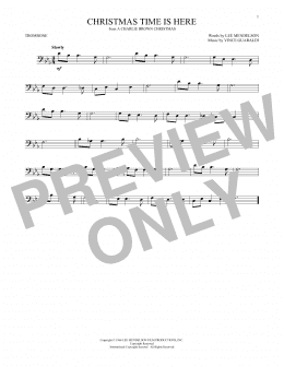 page one of Christmas Time Is Here (Trombone Solo)