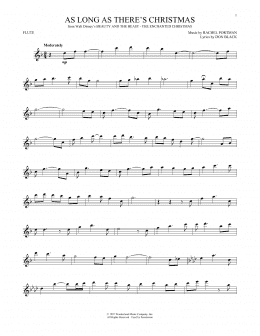 page one of As Long As There's Christmas (Flute Solo)