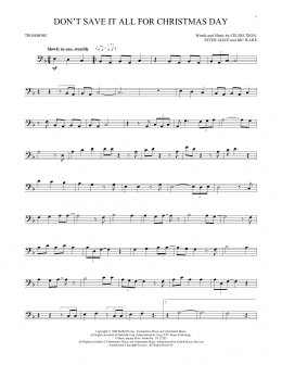 page one of Don't Save It All For Christmas Day (Trombone Solo)