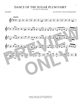 page one of Dance Of The Sugar Plum Fairy, Op. 71a (from The Nutcracker) (Trumpet Solo)