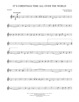 page one of It's Christmas Time All Over The World (Trumpet Solo)
