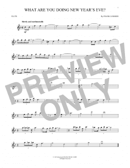 page one of What Are You Doing New Year's Eve? (Flute Solo)