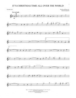 page one of It's Christmas Time All Over The World (Tenor Sax Solo)