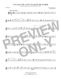 page one of I've Got My Love To Keep Me Warm (Tenor Sax Solo)