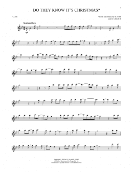 page one of Do They Know It's Christmas? (Feed The World) (Flute Solo)