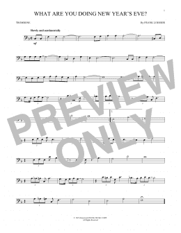 page one of What Are You Doing New Year's Eve? (Trombone Solo)