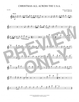 page one of Christmas All Across The U.S.A. (Flute Solo)