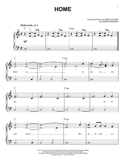 page one of Home (Easy Piano)