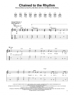 page one of Chained To The Rhythm (Easy Guitar Tab)
