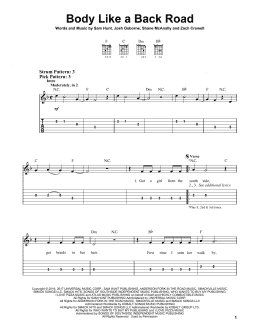 page one of Body Like A Back Road (Easy Guitar Tab)