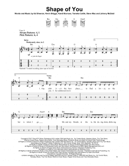 page one of Shape Of You (Easy Guitar Tab)