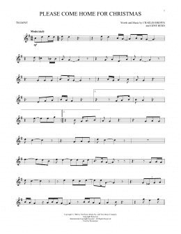page one of Please Come Home For Christmas (Trumpet Solo)