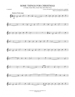 page one of Some Things For Christmas (A Snake, Some Mice, Some Glue And A Hole Too) (Clarinet Solo)