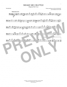 page one of Shake Me I Rattle (Squeeze Me I Cry) (Trombone Solo)