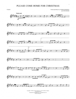 page one of Please Come Home For Christmas (Violin Solo)